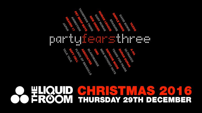 PARTY FEARS THREE - THURSDAY 29TH DECEMBER 