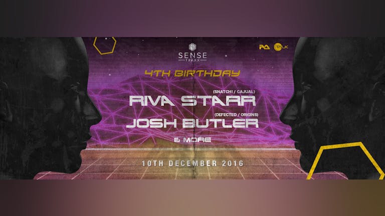 Sense Traxx 4th Birthday 10th December w/ Riva Starr, Josh Butler & more 