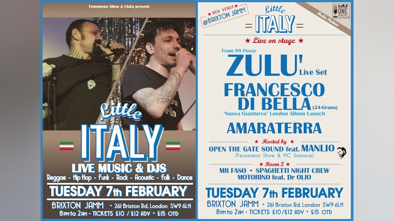 Little Italy w/ Zulu, Francesco Di Bella, + Many More