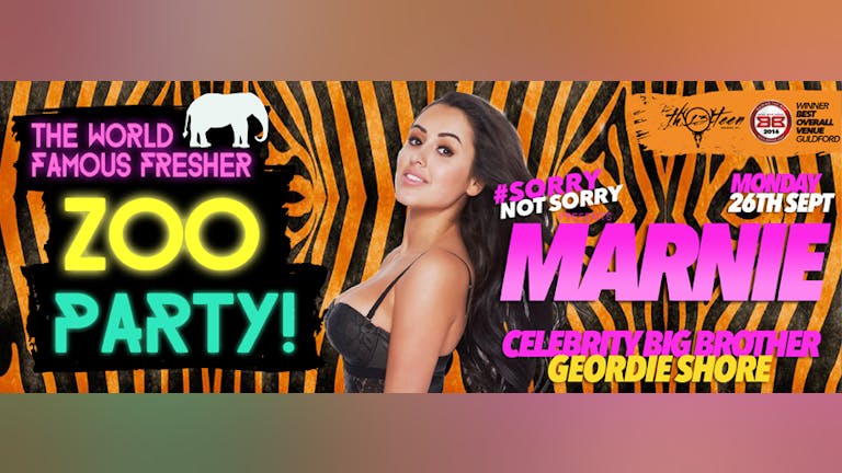 The World Famous Fresher Zoo Party with Marnie Simpson - Surrey Freshers Week !!