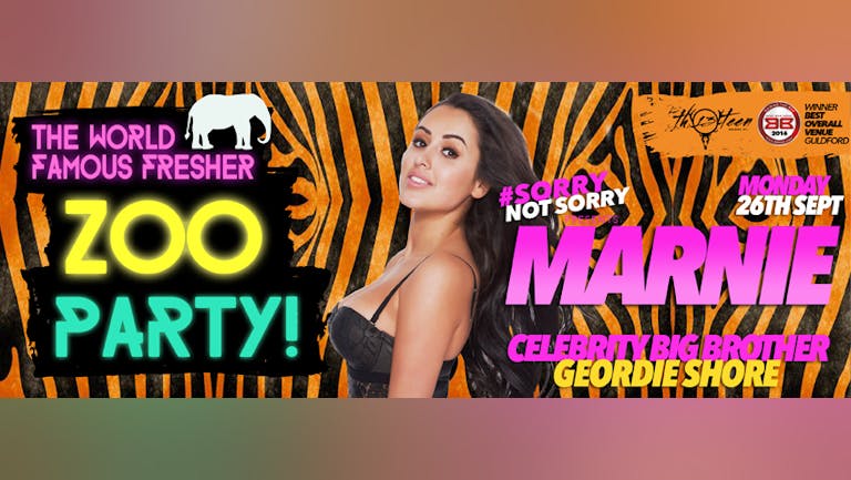 The World Famous Fresher Zoo Party with Marnie Simpson - Surrey Freshers Week !!
