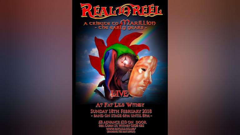 *CANCELLED*OXROX presents REAL TO REEL A tribute to Marillion The Early Years 