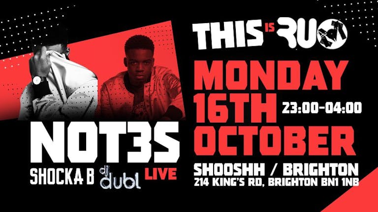 NOT3S LIVE - 16TH OCT - FREE ENTRY* With your We Are Freshers Wristband