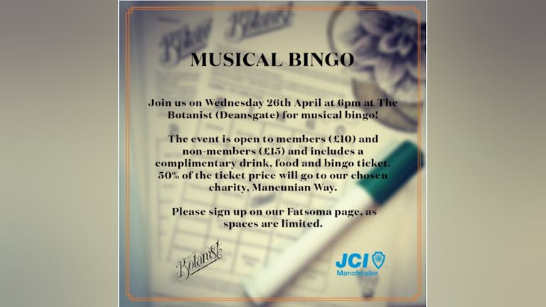 CHARITY EVENT: Musical Bingo at the Botanist