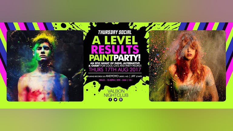 A Level Results Paint Party 
