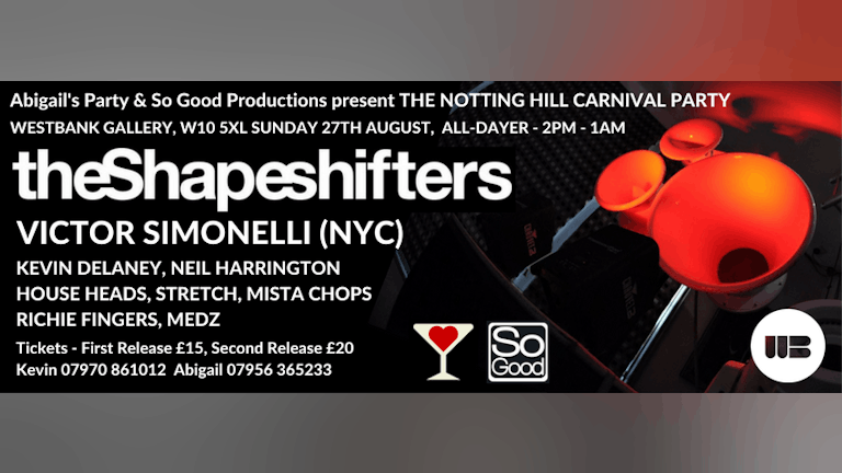 IT'S SO GOOD AT ABIGAIL'S CARNIVAL PARTY FEATURING THE SHAPESHIFTERS + VICTOR SIMONELLI