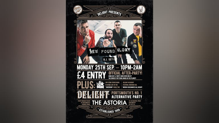 New Found Glory (dj set) at Deligth: 25th Sept 
