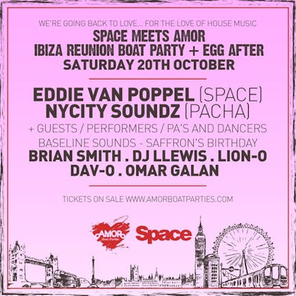Space Meets Amor - Ibiza Reunion Boat Party + after-party