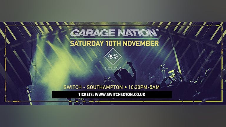 Garage Nation Southampton • TONIGHT // DJ Luck & MC Neat, DJ Spoony, Pied Piper, DJ Redhot, MC Sharky P, Kofi B, MC Ultra