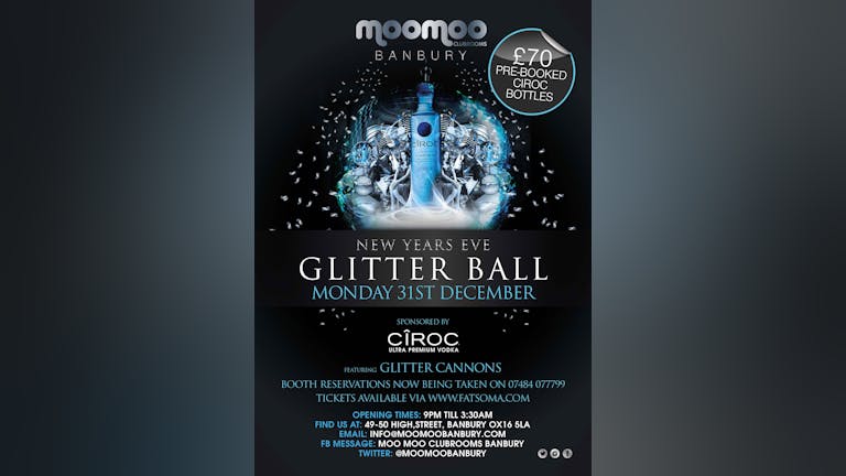 New Years Eve | Glitter Ball @ MooMoo Banbury