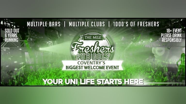 Coventry & Warwick`s Biggest Welcome Party// The Mile Freshers Pub Golf 2019// Your Uni Life Starts Here!