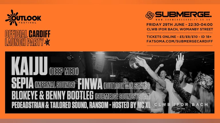 SUBMERGE presents KAIJU + SEPIA (Outlook Festival Launch Party)