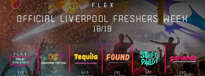 Flex Wristband : Official Liverpool Freshers Week 2018