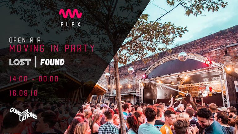 Flex Open Air Moving In Party : Constellations : Sun 16th Sep