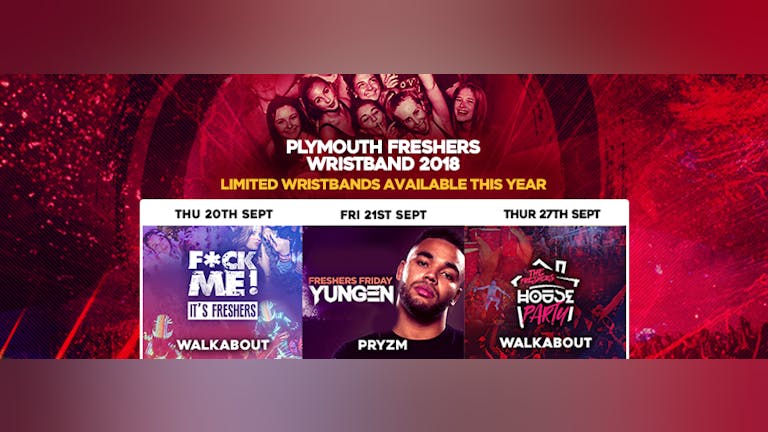 THE PLYMOUTH FRESHERS WRISTBAND 2018