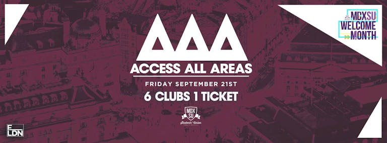 Access All Areas London Club Crawl | MDXSU Tickets