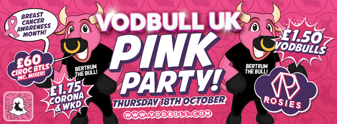 ****TICKETS SOLD OUT: 200 SPACES ON THE DOOR******The Pink Party for Breast Cancer Awareness! 18th Oct!