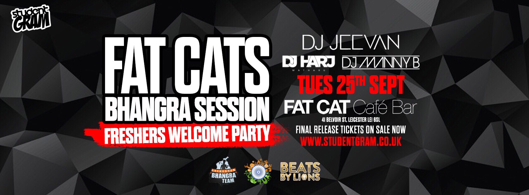 Sold Out Fat Cats Bhangra Session Dj Jeevan Dj Harj Matharu Dj Manny B This Event Will Sell Out At The Fat Cat Cafe Bar Leicester On 25th Sep 2018 Fatsoma
