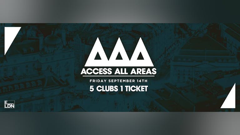Access All Areas - Tonight! The Freshers Warm Up Club Crawl | 1 Ticket 5 Clubs