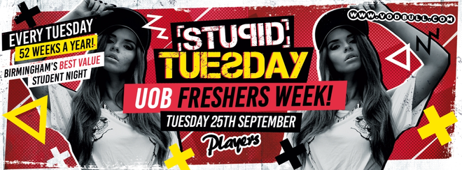 Stupid Tuesday – 100 on the door from 10:30pm – TONIGHT!