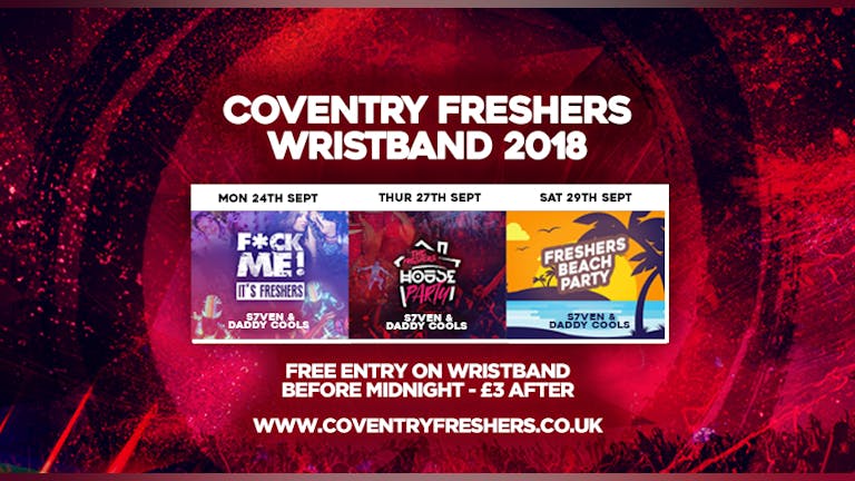 THE COVENTRY FRESHERS WRISTBAND 2018