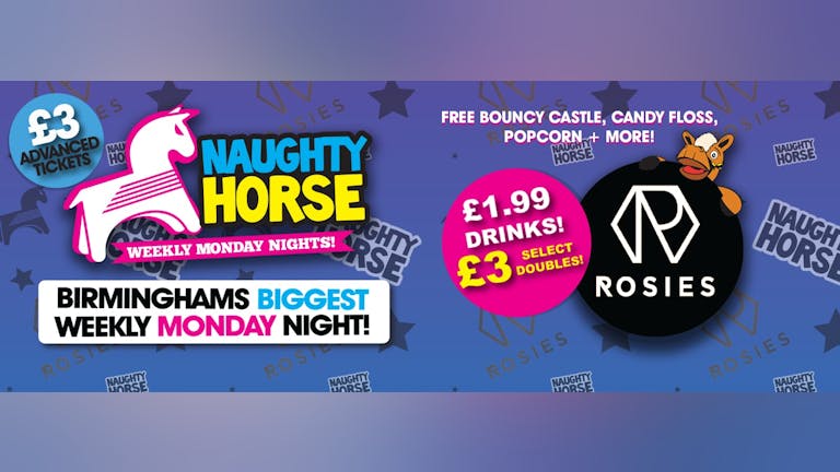 NAUGHTY HORSE at ROSIES! Birmingham's Biggest Weekly Monday Night! 