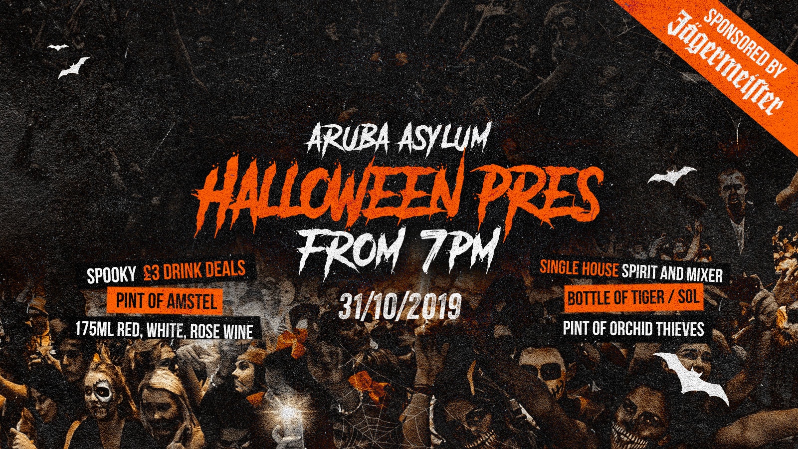 Aruba Asylum Halloween Pres at 7PM