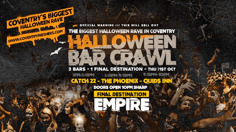 Final 50 Advanced Tickets - The Halloween Bar Crawl // Coventry Halloween 2019