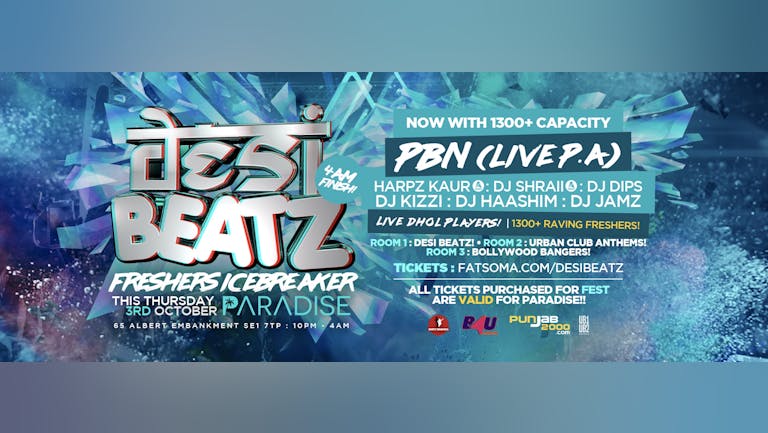 Desi Beatz : Freshers Icebreaker! [NEARLY SOLD OUT!}