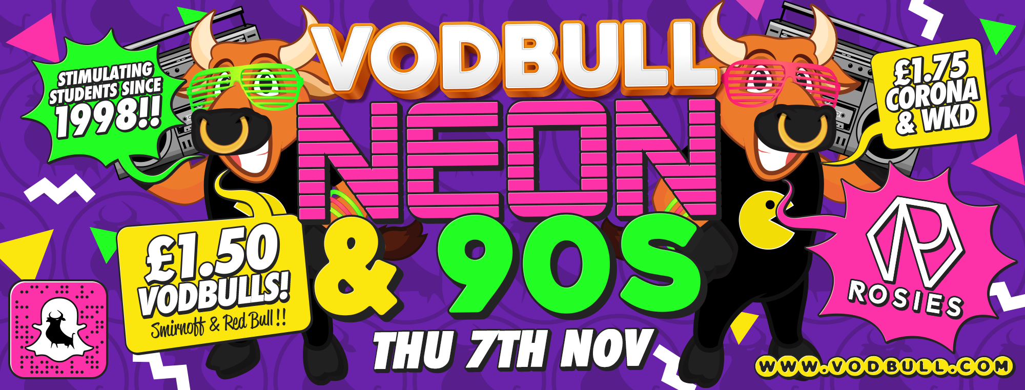 Vodbull ***FINAL TICKETS*** NEON AND 90s!