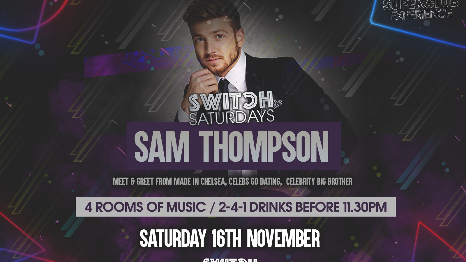 Switch Saturdays – Ft Sam Thompson 16th Nov
