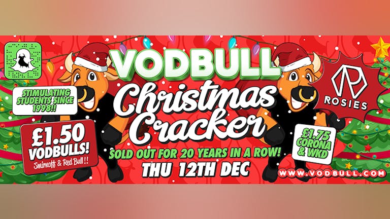 Vodbull **200 TICS ON THE DOOR** ☃️ CHRISTMAS CRACKER!! ☃️