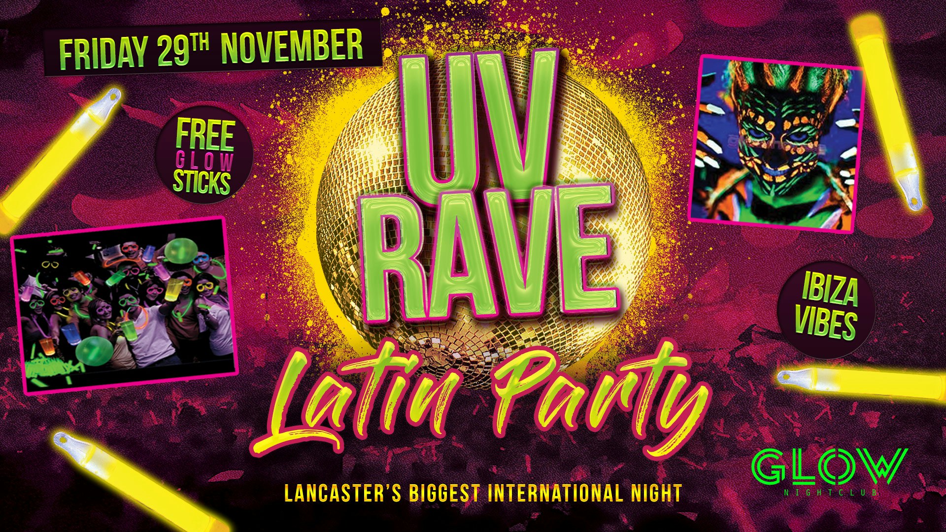 Latin Party Lancaster: UV RAVE – Friday 29th November