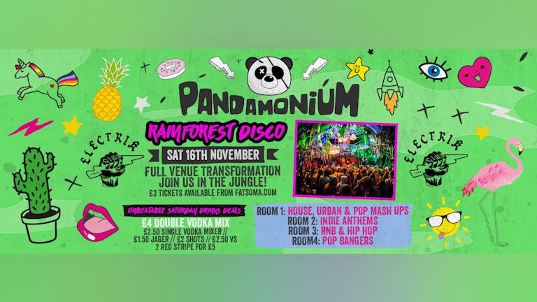 Pandamonium Saturdays - The Rainforest Disco!