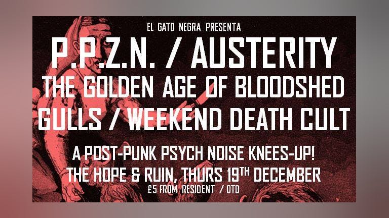 PPZN + Austerity + The Golden Age Of Bloodshed + Gulls + Weekend Death Cult