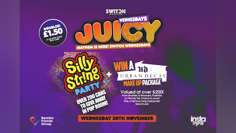  Juicy Wednesdays Presents Silly String Party + Urban Decay Makeup Package Giveaway