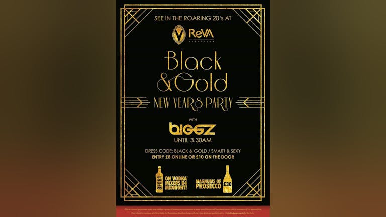 Black and Gold NYE Party at ReVA Night Club