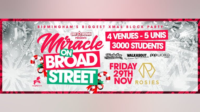 GET DOWN FRIDAYS Presents MIRACLE ON BROAD STREET: Christmas Block Party [Final Wristbands//Rosies Only Tickets]
