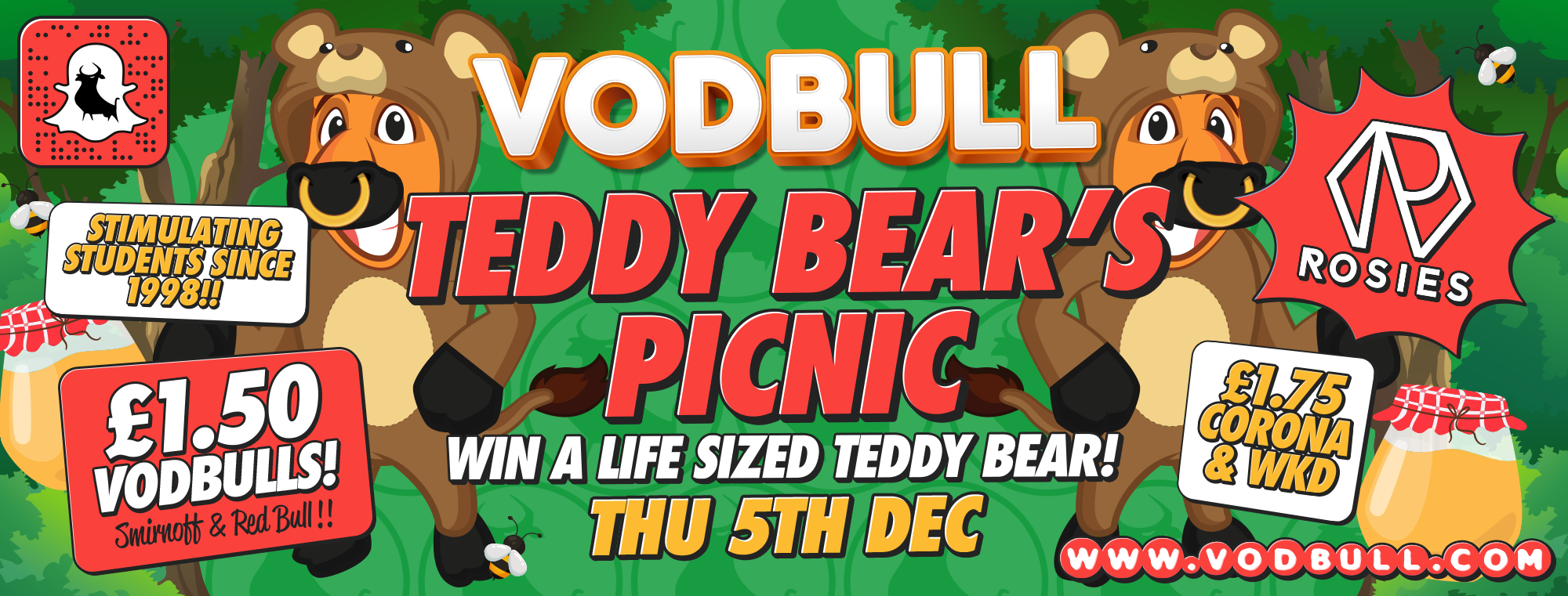 Vodbull ?***200 tics on the door***? Teddy Bears’ Picnic!! ?