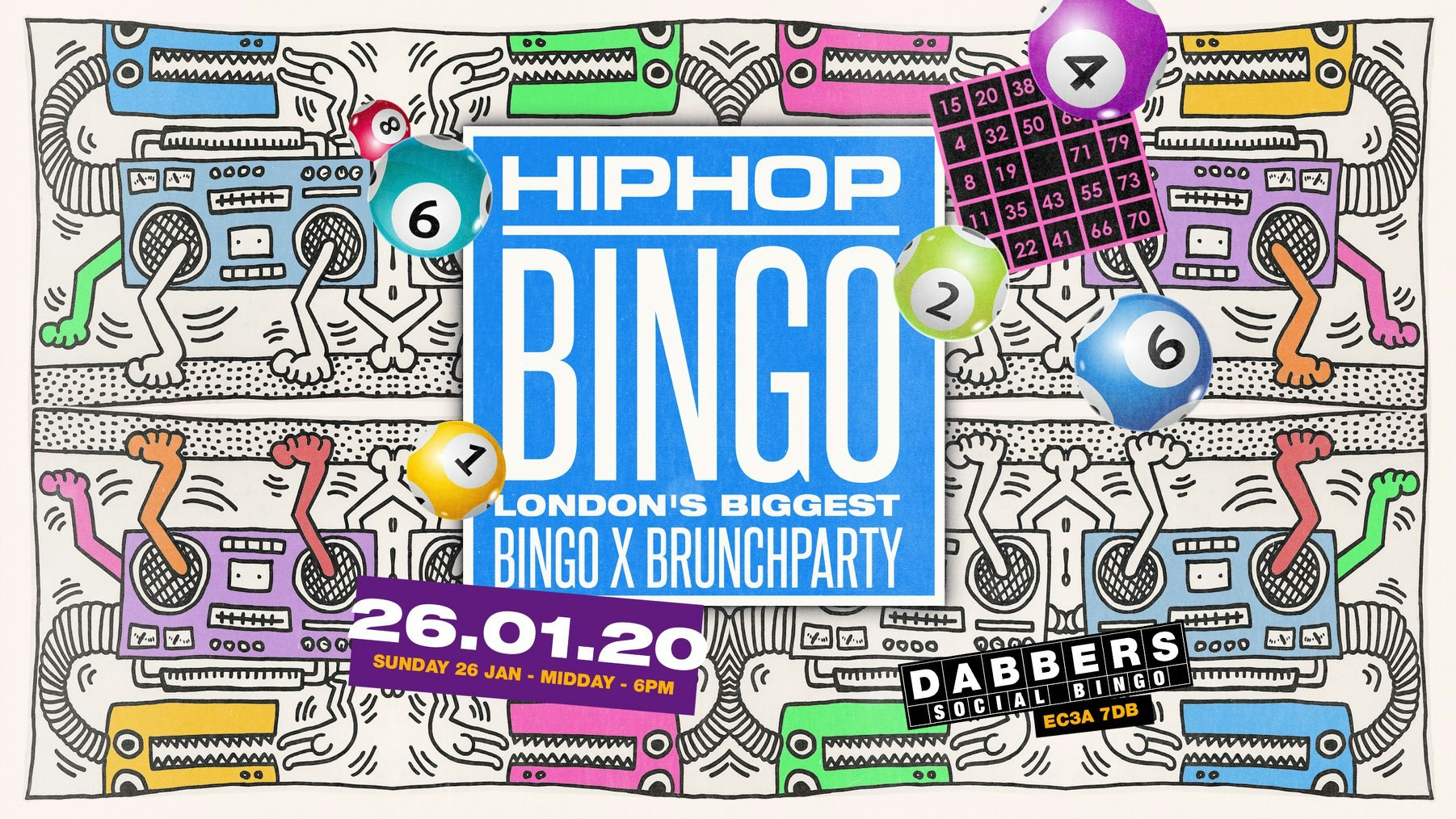 The London HipHop Bingo x Brunch – January | Live at Dabbers ?