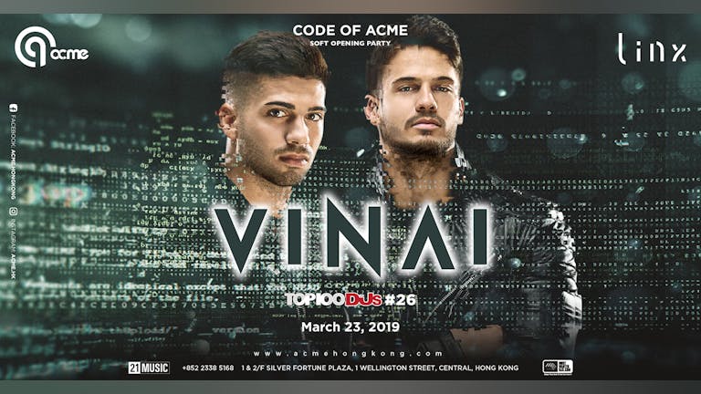 Acme by Linx presents VINAI | 23 MAR 2019 (Saturday)