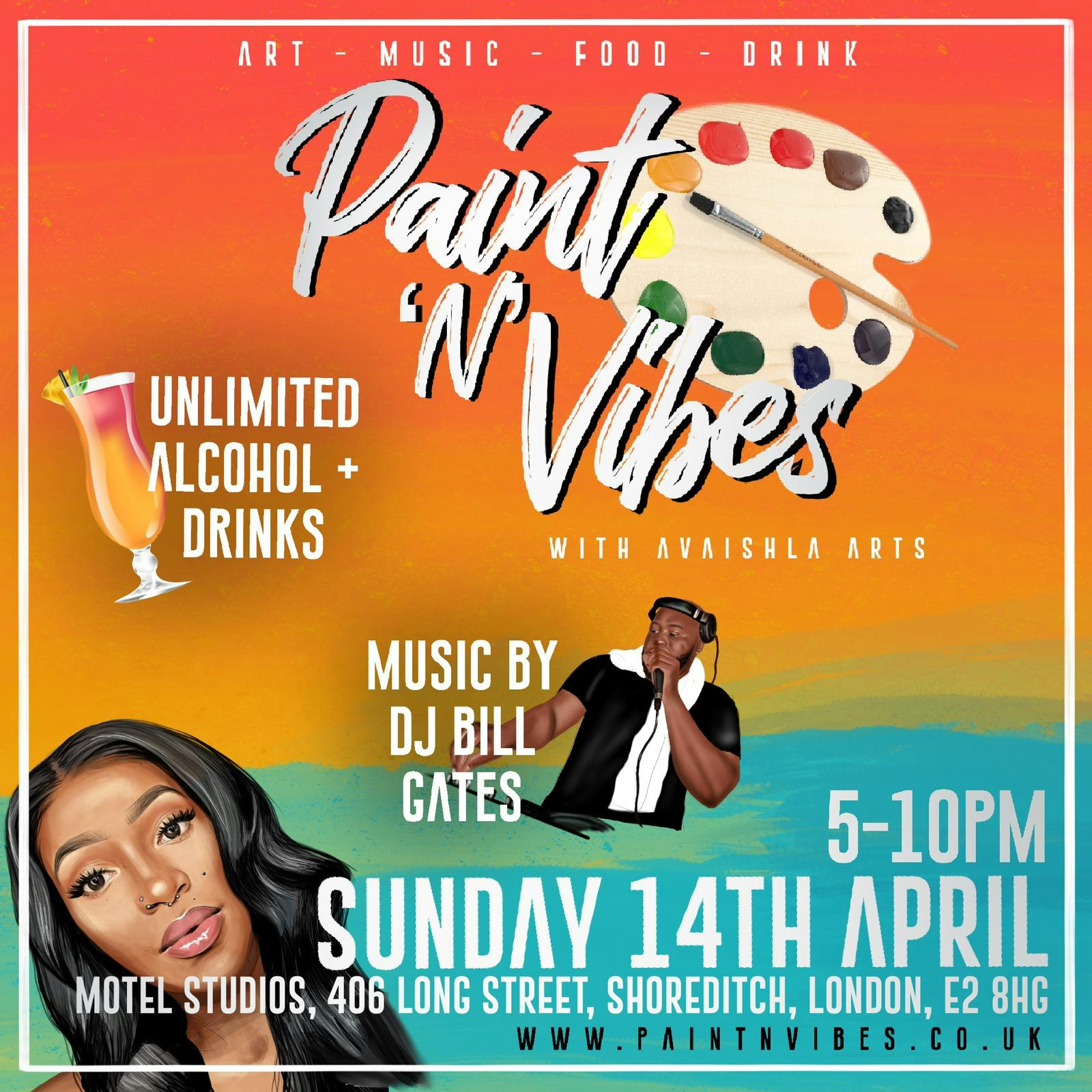 PAINT ‘N’ VIBES DAY PARTY (THIS SUNDAY)
