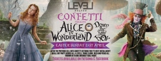 Confetti Bank Holiday Sunday -Alice in wonderland –  Down the Rabbit hole