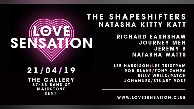 Love Sensation Easter Sunday with The Shapeshifters (Glitterbox)