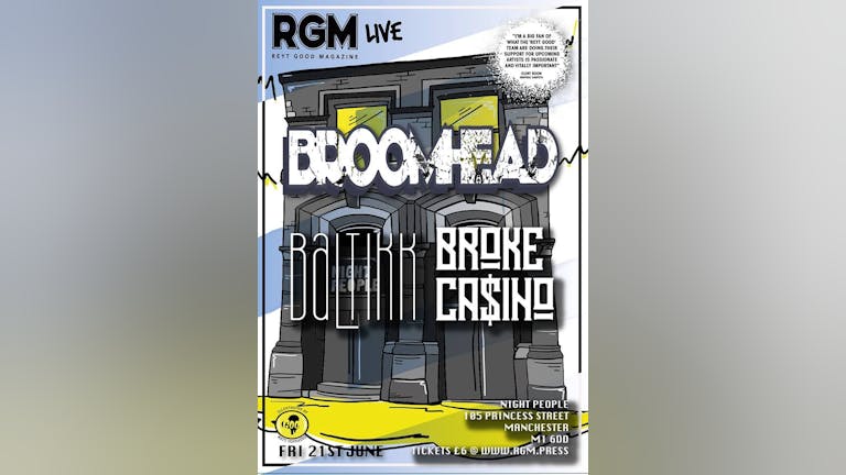 RGM Live in Manchester at Night People, Broomhead + Support
