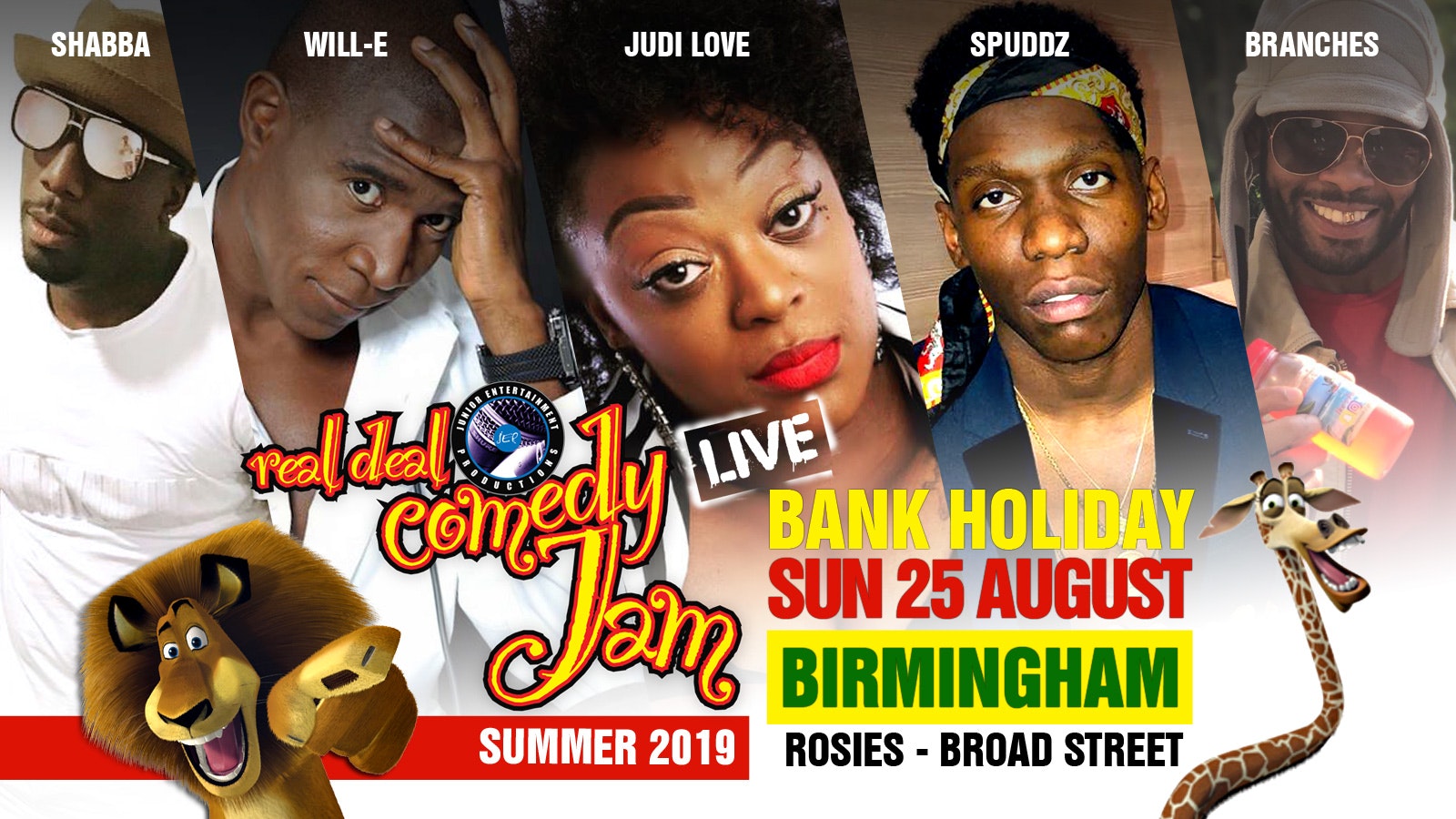 Real Deal Comedy Jam – Birmingham – Summer 2019