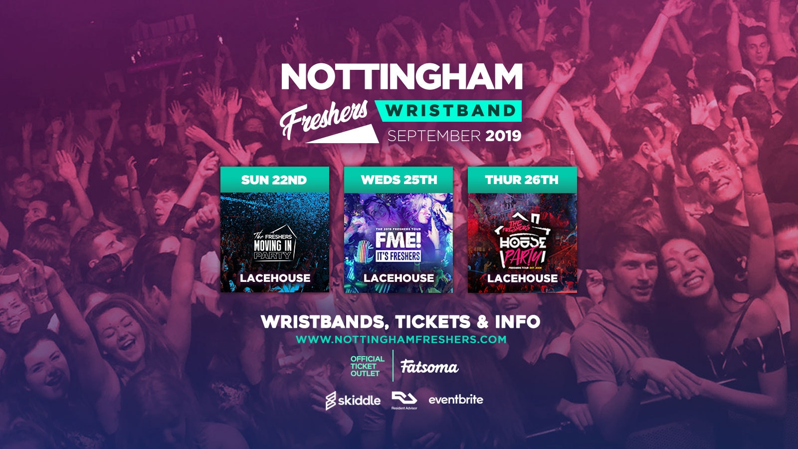 Nottingham Freshers Wristband 2019 ///