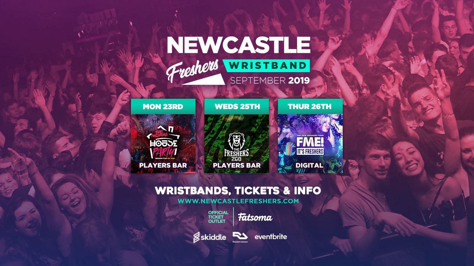 Newcastle Freshers Wristband 2019 ///