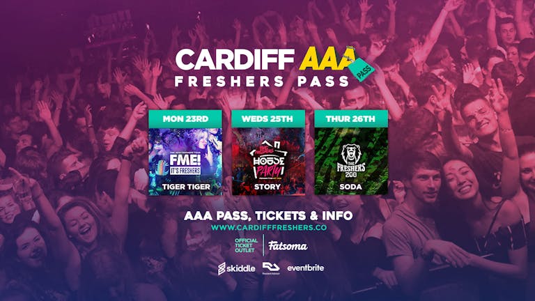 Cardiff AAA Freshers Pass 2019 | 3 Events, 1 Pass /// Cardiff Freshers 2019