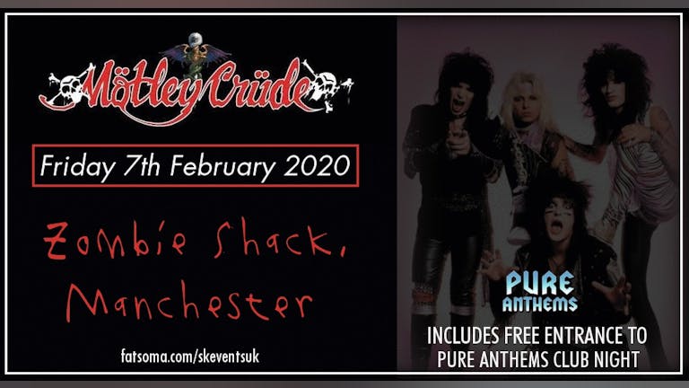 Mötley Crüe Tribute *Mötley Crüde* - 7th Feb 2020 - Manchester